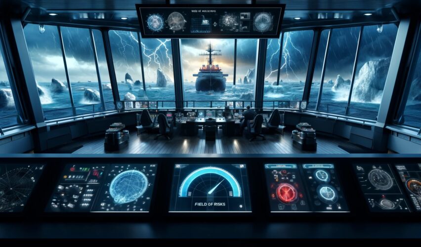 DALLE2025 01 0915.41.33 Adigitalillustrationofashipsbridgenavigatingthroughasymbolic fieldofrisks atsea.Thebridgeisfilledwithadvancednavigationtechnol ezgif.com webp to jpg converter